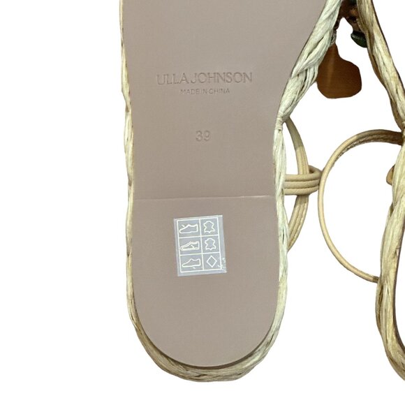 ULLA JOHNSON Ada Woven platform sandals.  Multicolor woven leather.  Size 39 - Picture 10 of 11